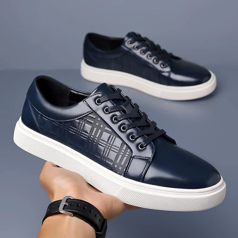 Men’s Patent Check Sneakers | Silvio