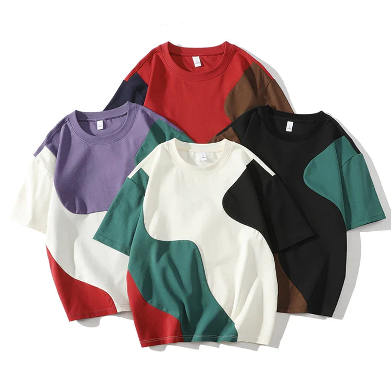 Men’s Colorful Patchwork T-Shirt | Dan