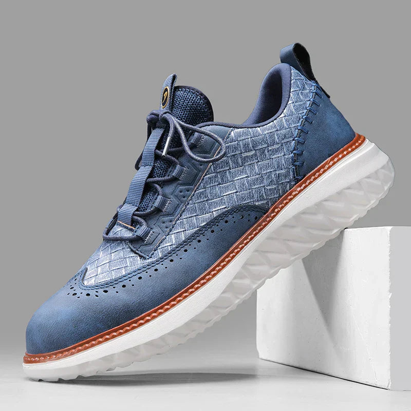 Men's Leather Sneakers with Orthopaedic Insole | Ashford