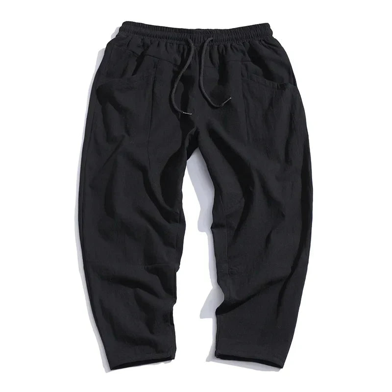 Men’s Cropped Linen Trousers | Dante