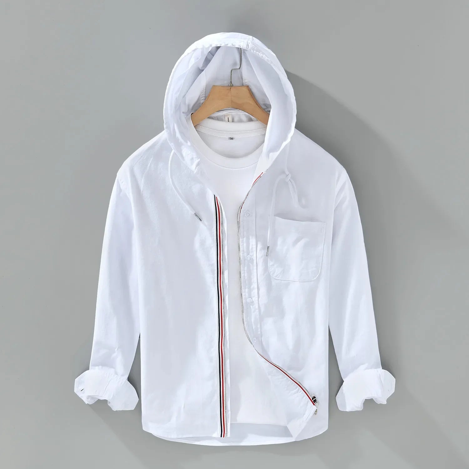 Men's Premium Cotton Zip-Up Shirt | Dave