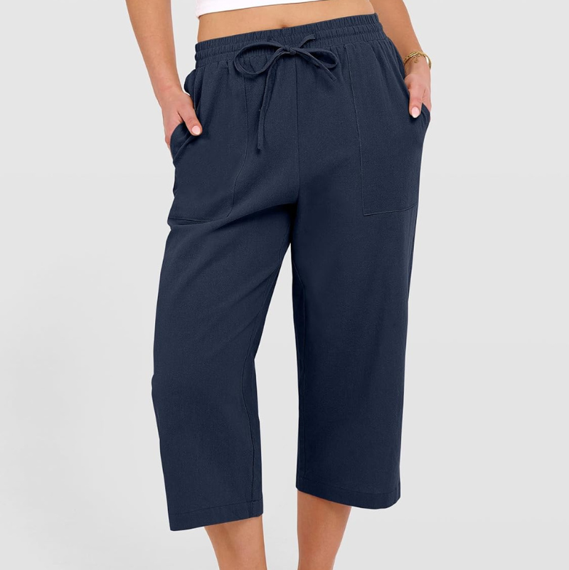 Women's Relaxed Cropped Drawstring Trousers | Esme