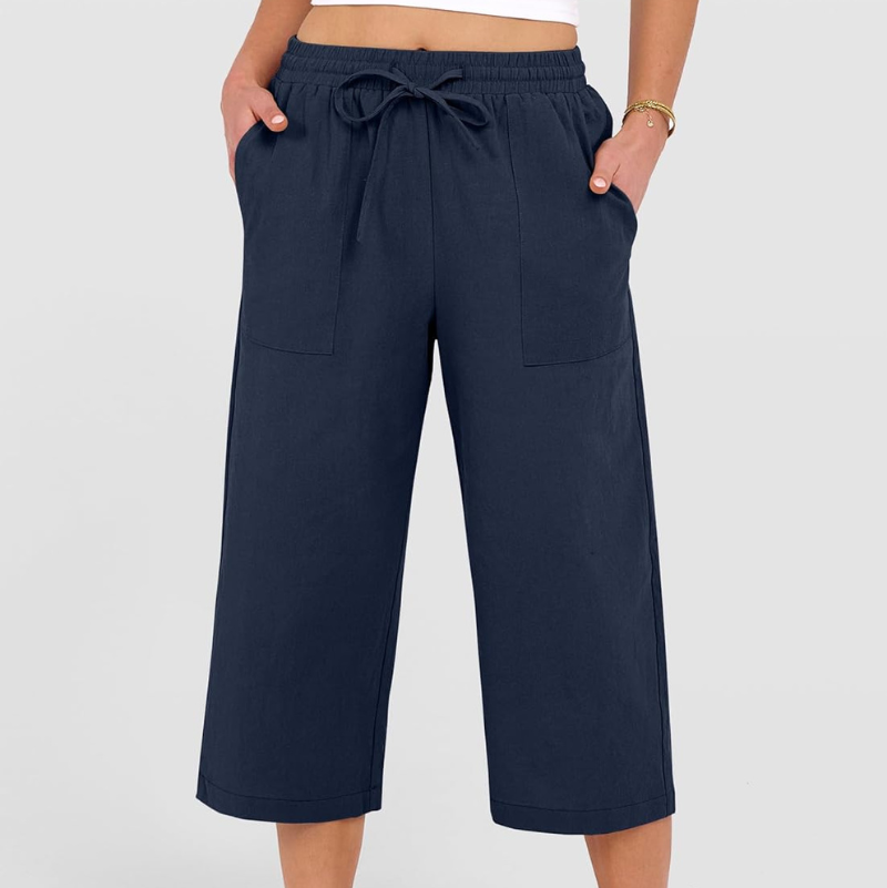 Women's Relaxed Cropped Drawstring Trousers | Esme