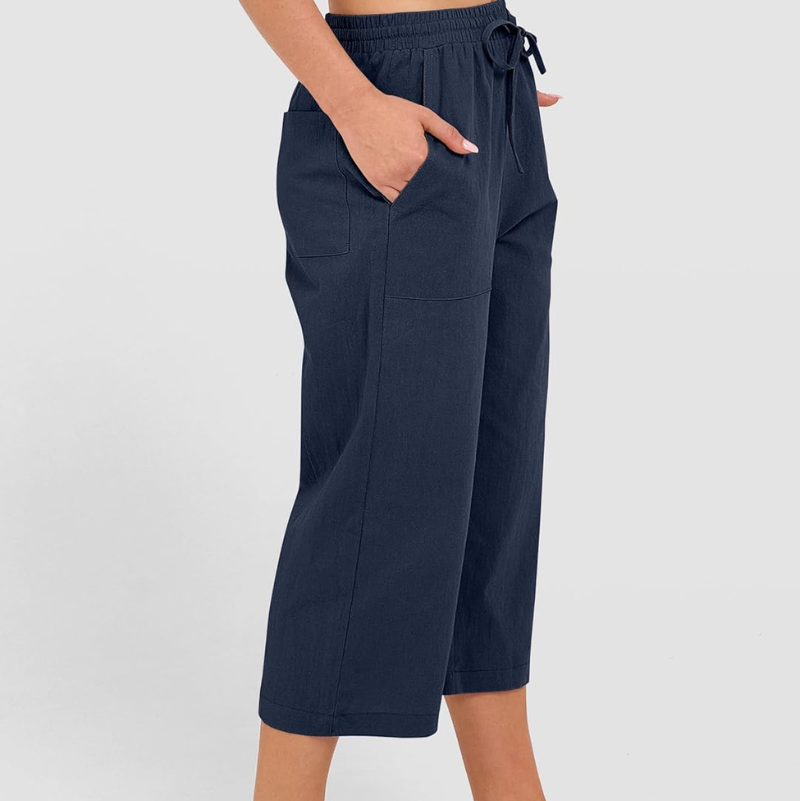 Women's Relaxed Cropped Drawstring Trousers | Esme