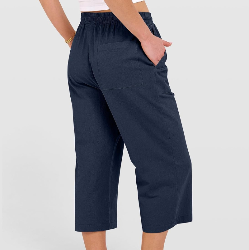 Women's Relaxed Cropped Drawstring Trousers | Esme