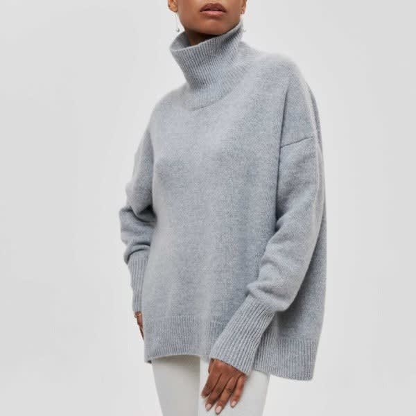 Women's Short Sleeve Turtleneck Jumper | Joan_6