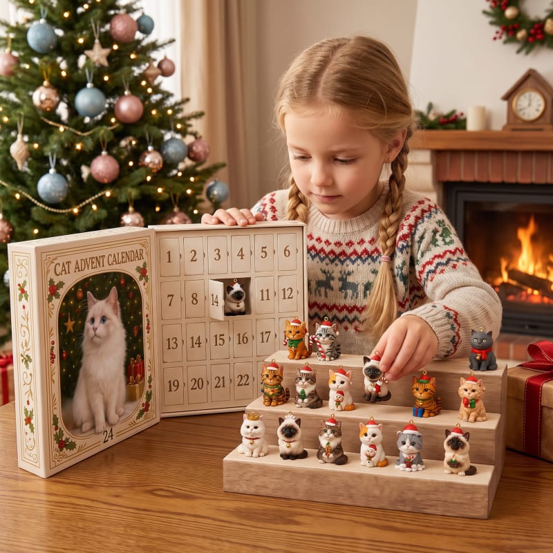 Cat Lover Advent Calendar 2026 with 24 Feline Surprises Christmas Countdown_1
