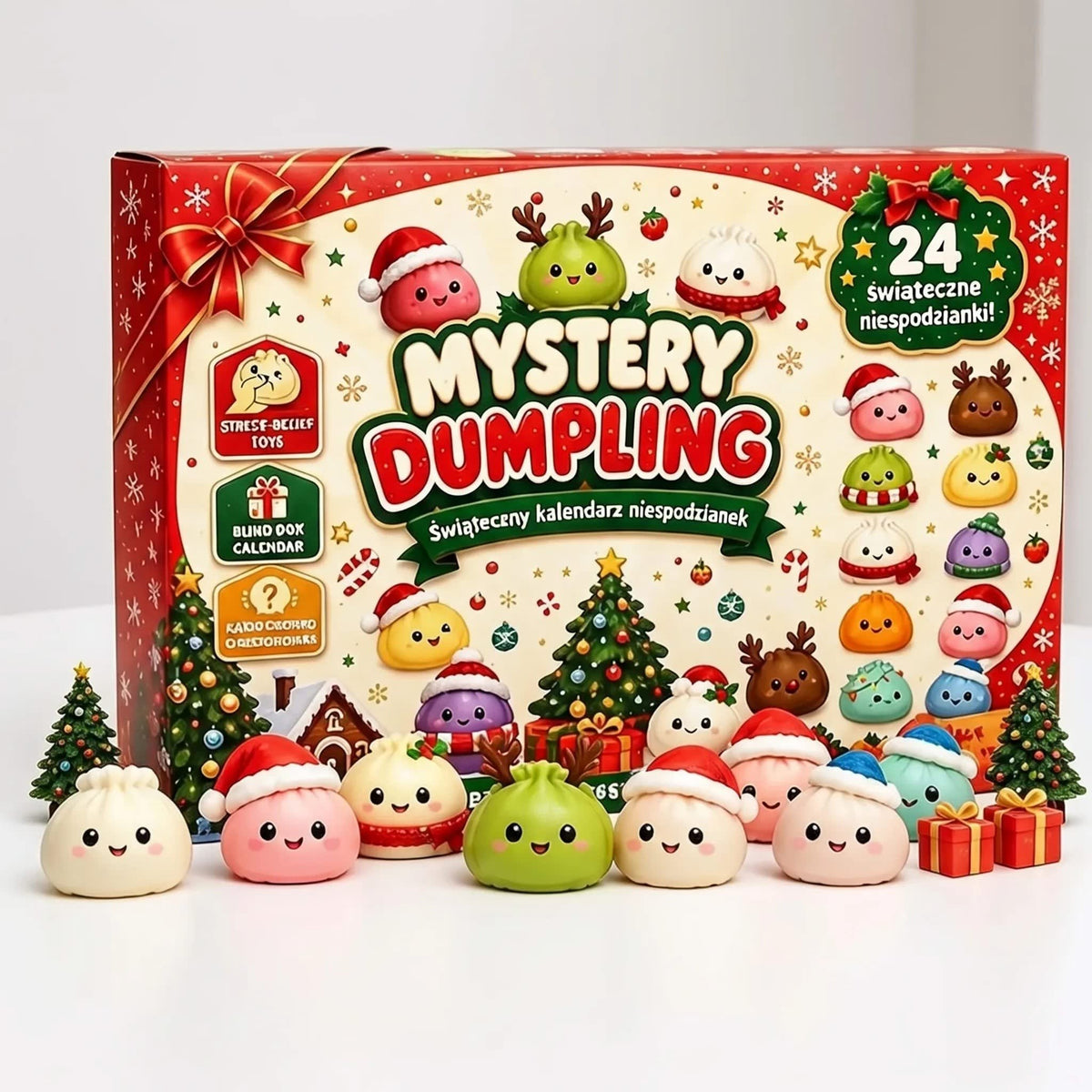 Squishy Dumpling Advent Calendar 2026 with 24 Soft Christmas Figures Christmas Countdown for Kids_2