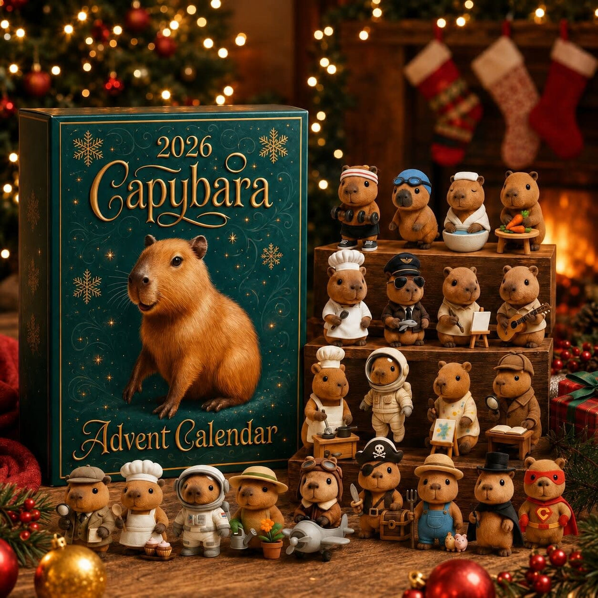 Capybara Advent Calendar 2026 with 24 Surprise Figures Christmas Countdown_6