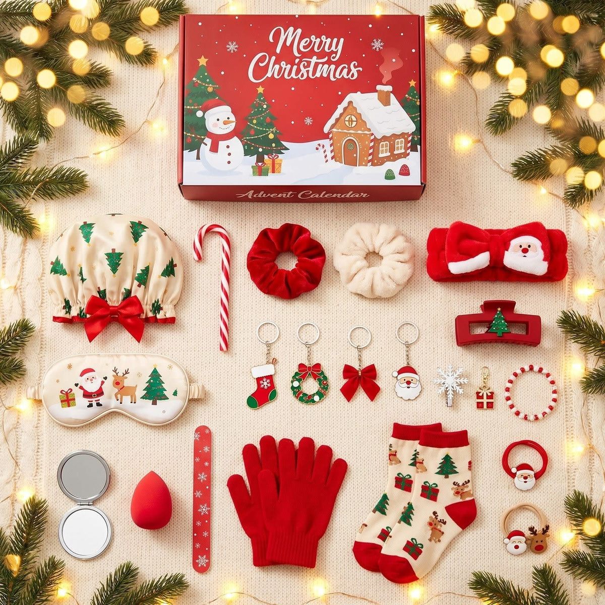 Hair Accessories Advent Calendar 2026 with 24 Spa and Winter Gifts Christmas Countdown Gift for Her_3