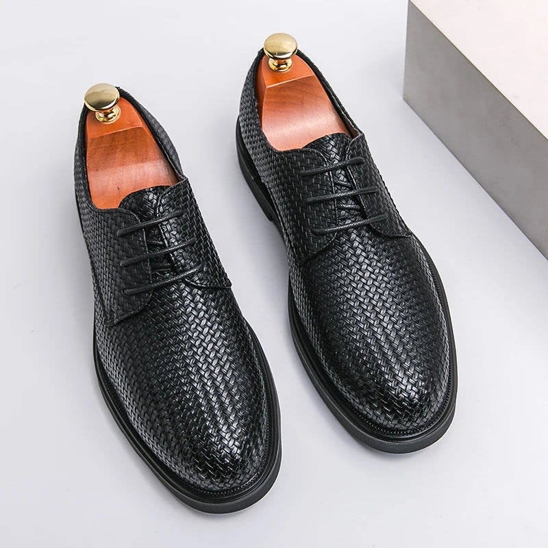 Men's Woven Leather Derby Shoes | Hartley_2
