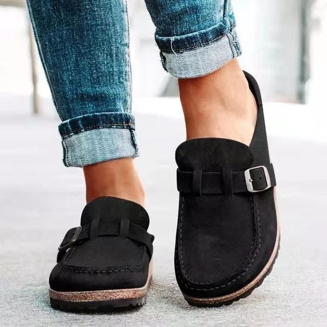 Women's Orthopedic Suede Mules | Aileen_3
