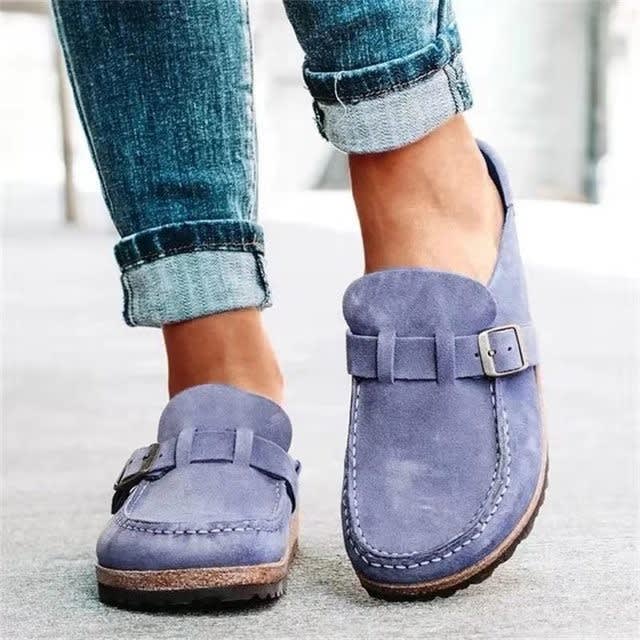 Women's Orthopedic Suede Mules | Aileen_4
