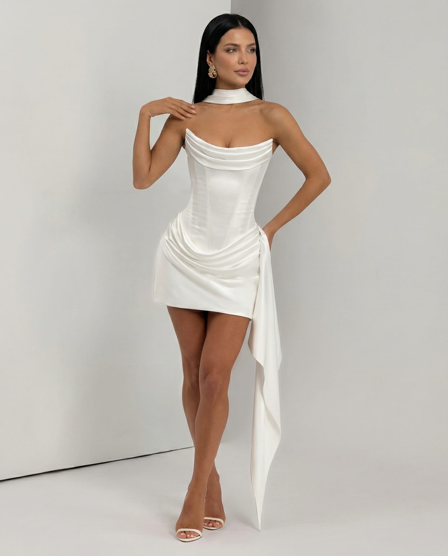 Women's Satin Corset Dress | Jacquetta_11