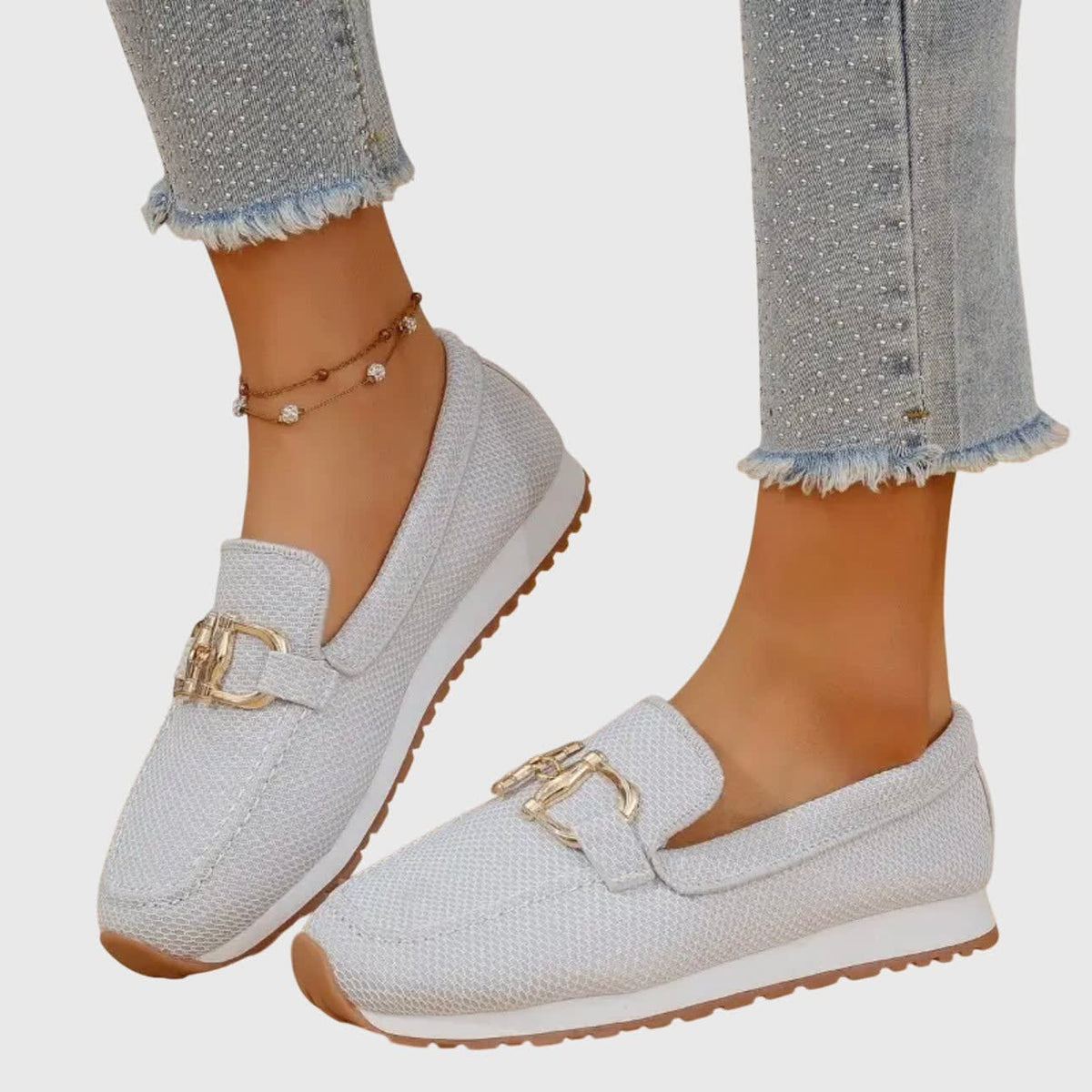 Women's Cushioned Arch Support Loafers | Irene_4