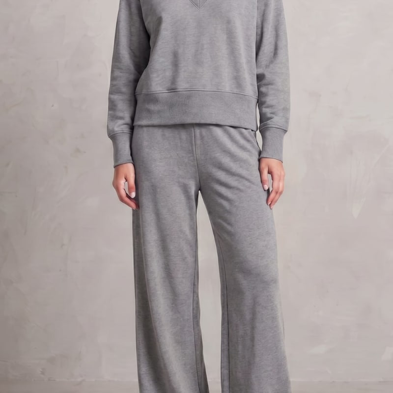 Women's Fleece Wide Leg Lounge Set | Faith_1