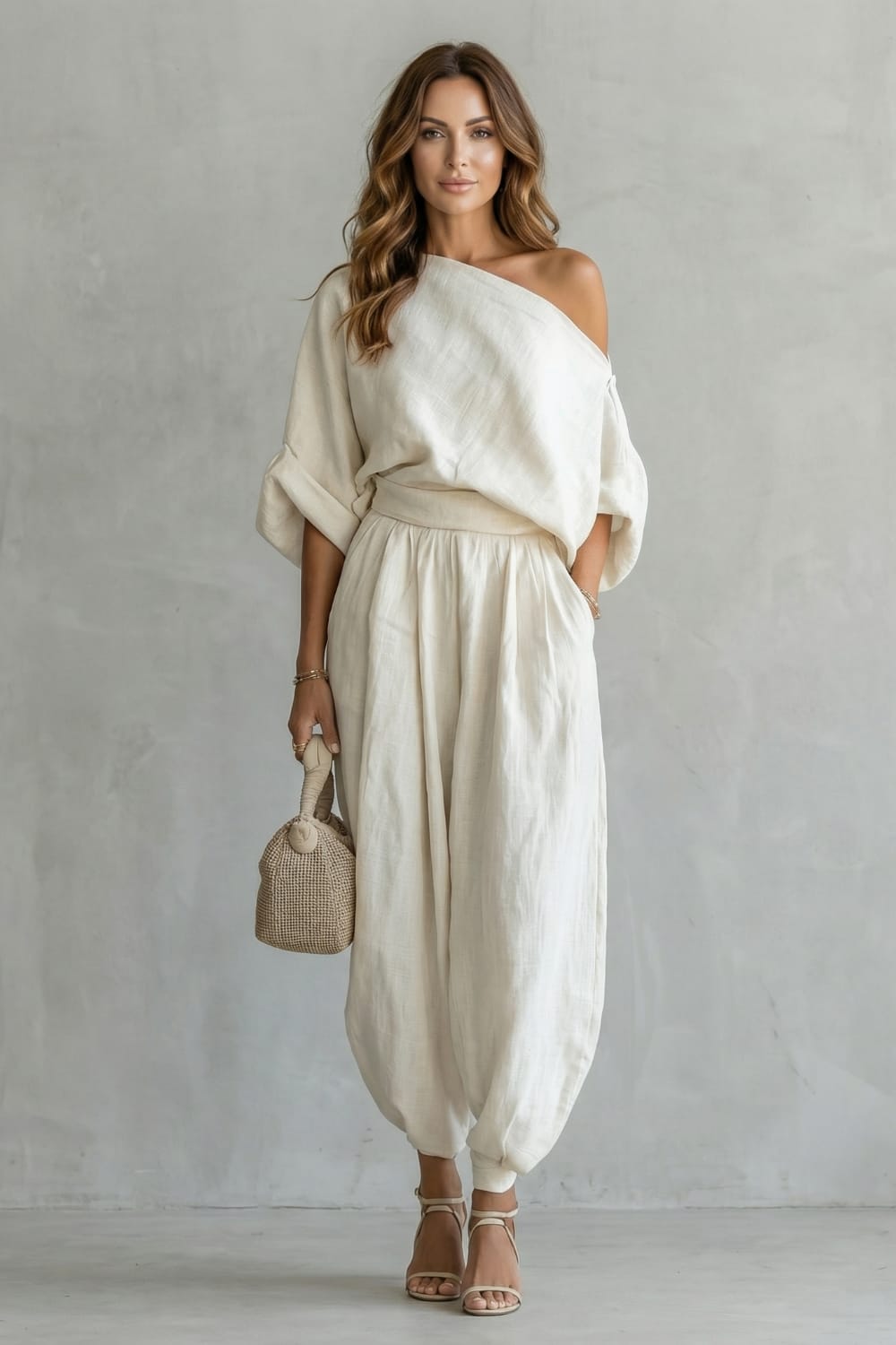 Women's Off Shoulder Top and Trouser Set | Fay_2