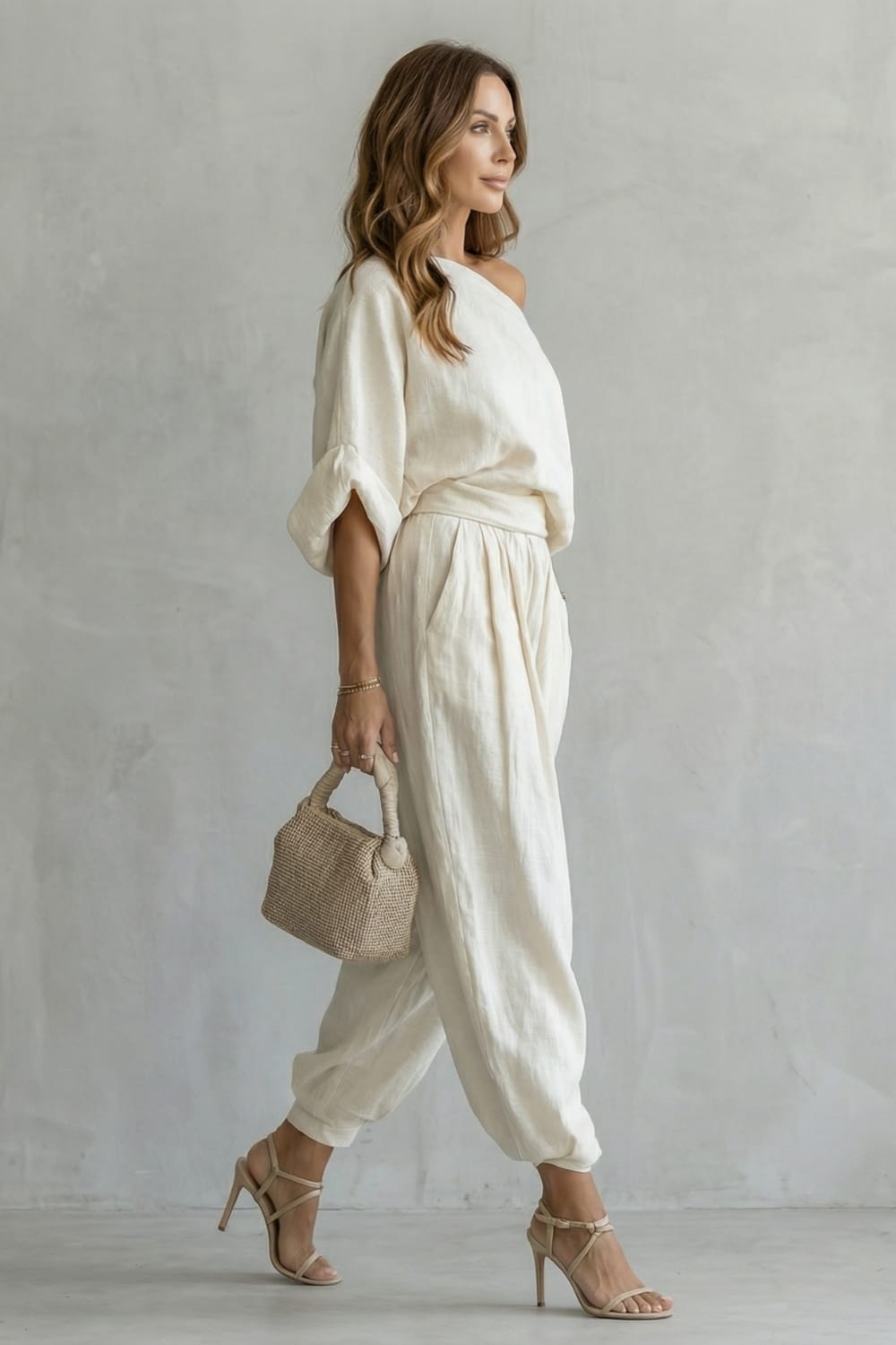 Women's Off Shoulder Top and Trouser Set | Fay_3
