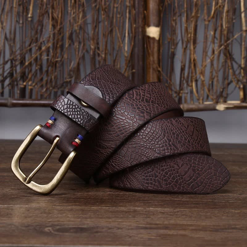 Men's Embossed Leather Belt | Padraig_10