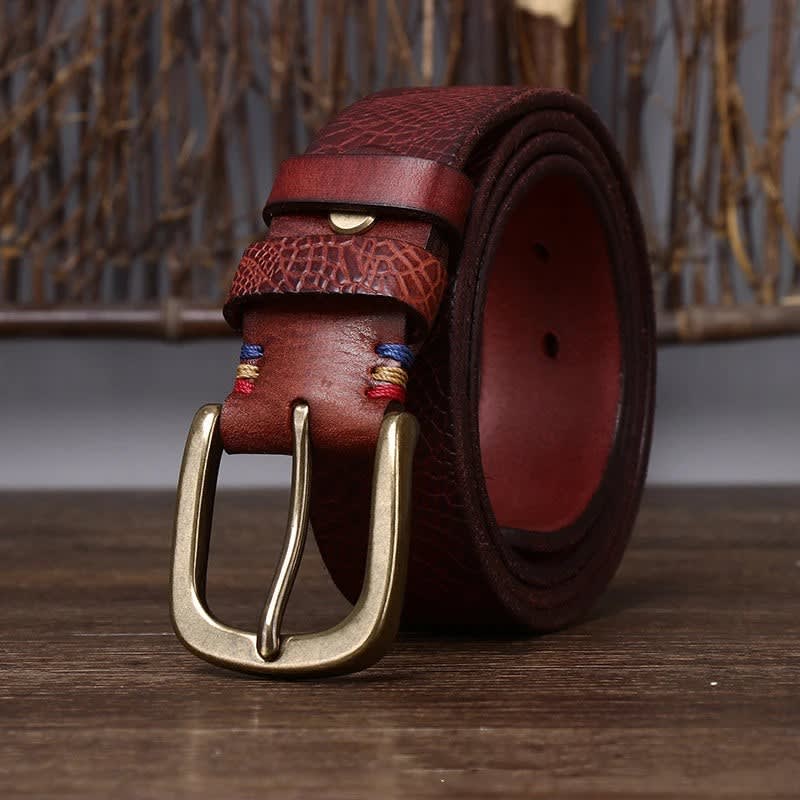 Men's Embossed Leather Belt | Padraig_4