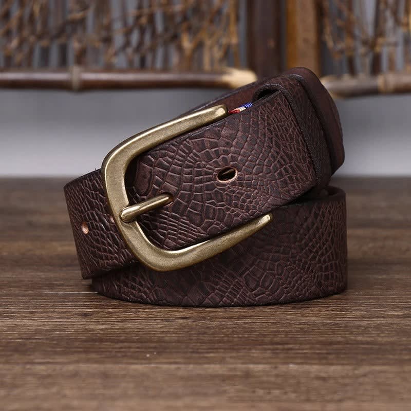 Men's Embossed Leather Belt | Padraig_5