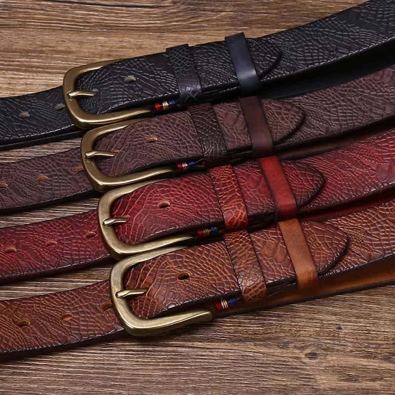 Men's Embossed Leather Belt | Padraig_6