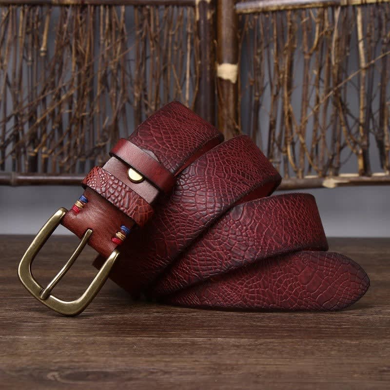 Men's Embossed Leather Belt | Padraig_8