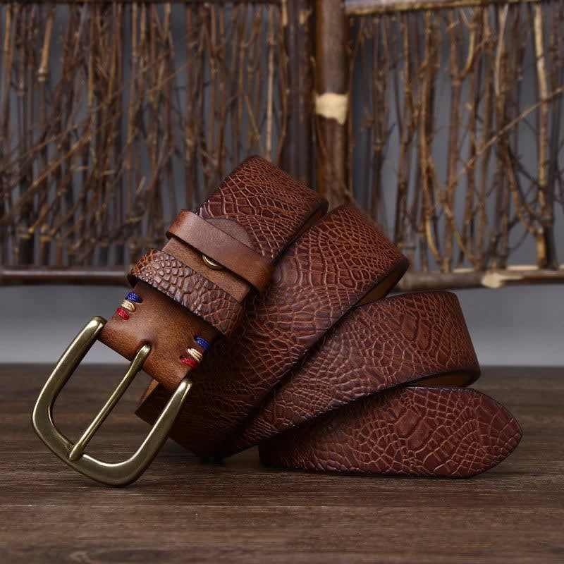 Men's Embossed Leather Belt | Padraig_9