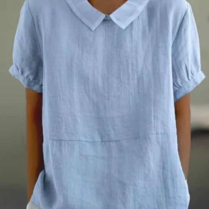 Women's Cotton Short Sleeve Blouse | Olwyn_1