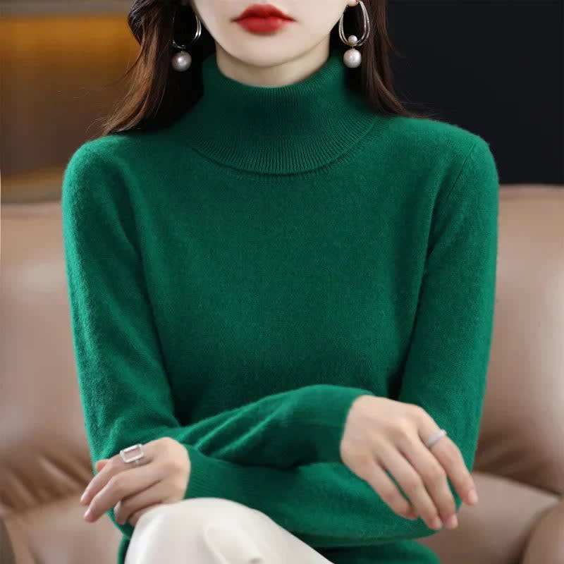 Women's Cashmere High Neck Jumper | Elenid_10