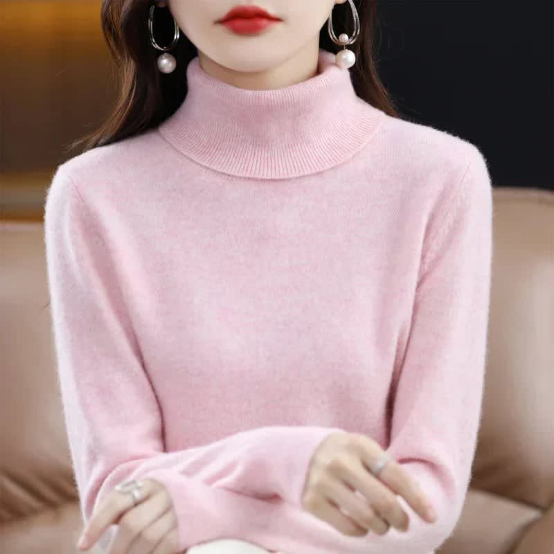 Women's Cashmere High Neck Jumper | Elenid_12