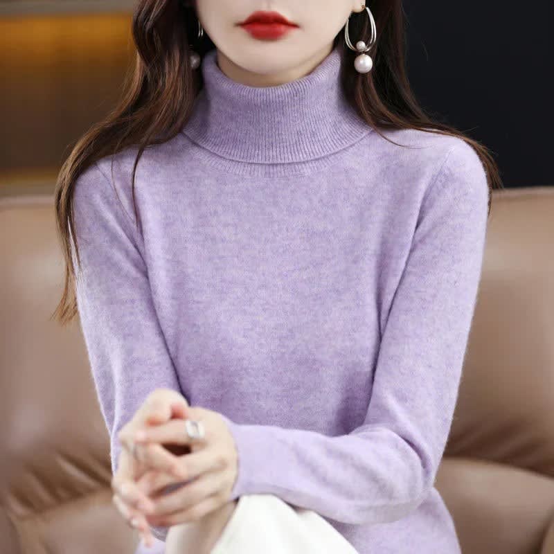 Women's Cashmere High Neck Jumper | Elenid_13