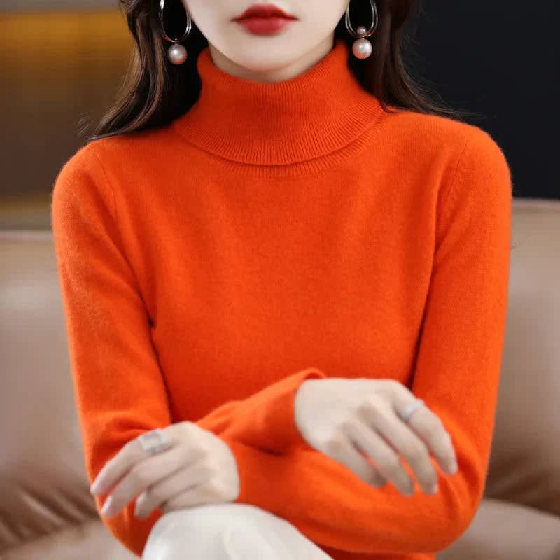 Women's Cashmere High Neck Jumper | Elenid_16