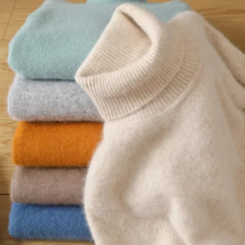 Women's Cashmere High Neck Jumper | Elenid_5