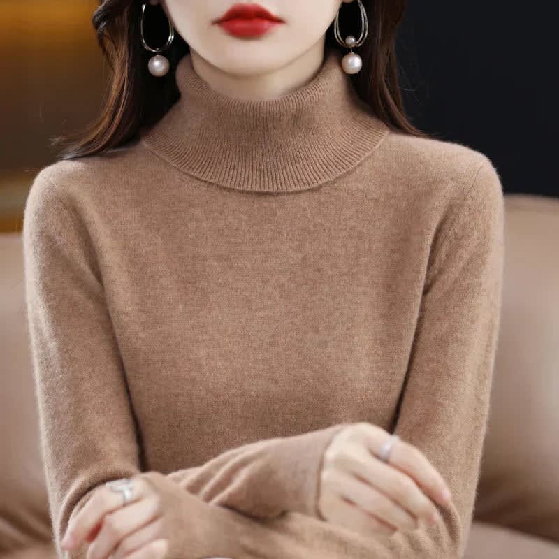 Women's Cashmere High Neck Jumper | Elenid_8