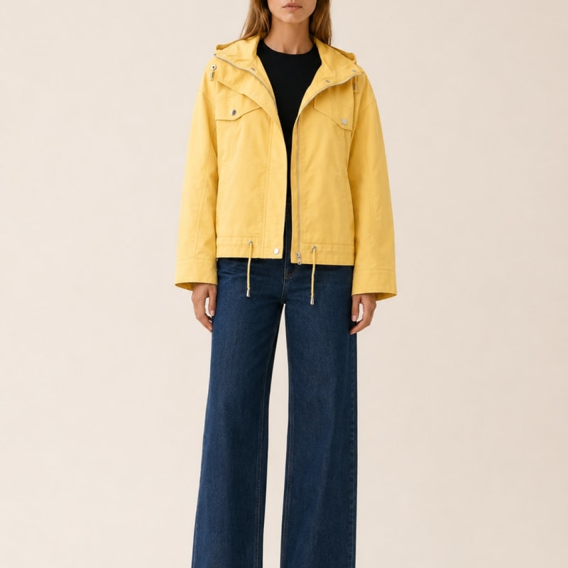 Women's Moto Biker Jacket with Drawstring Hem | Allison Matthews_1