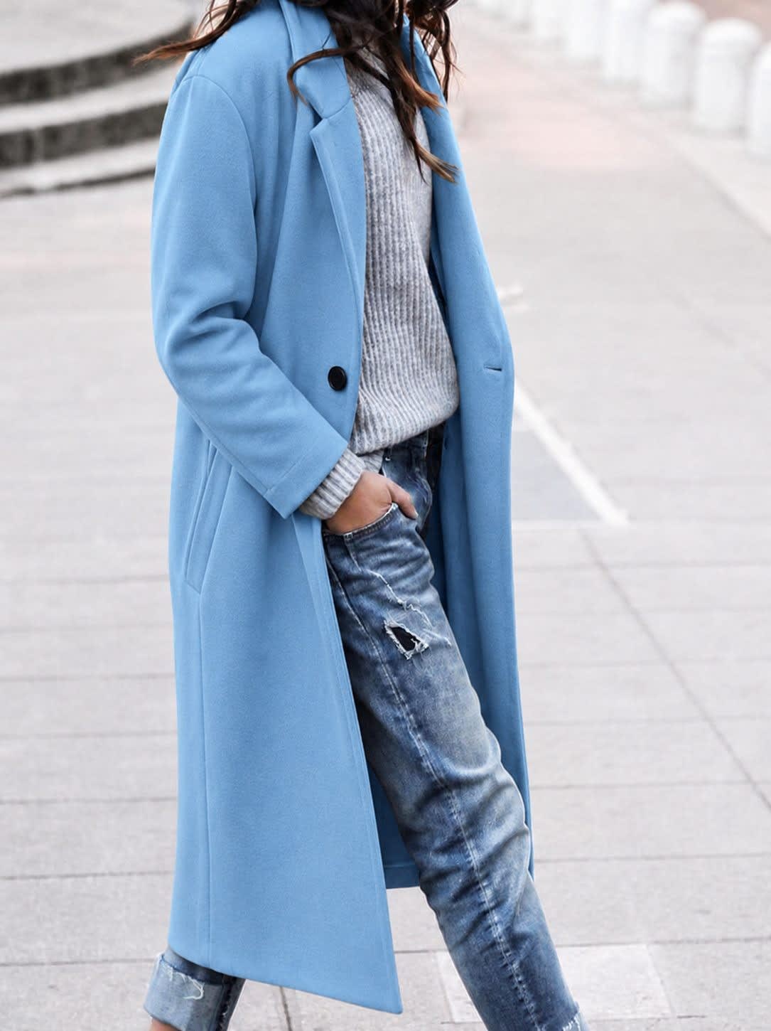 Women's Oversized Wool Blend Coat | Eithne_5