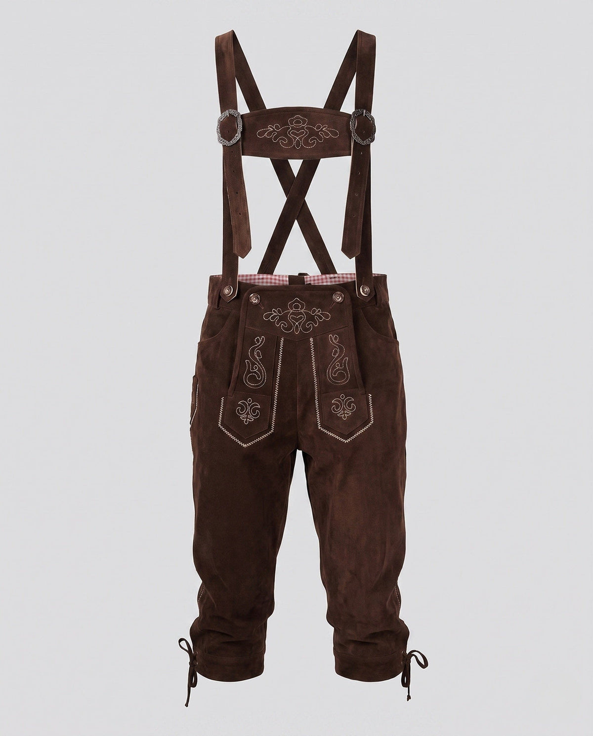 Women's Embroidered Lederhosen Trousers with Braces | Magdalen_5