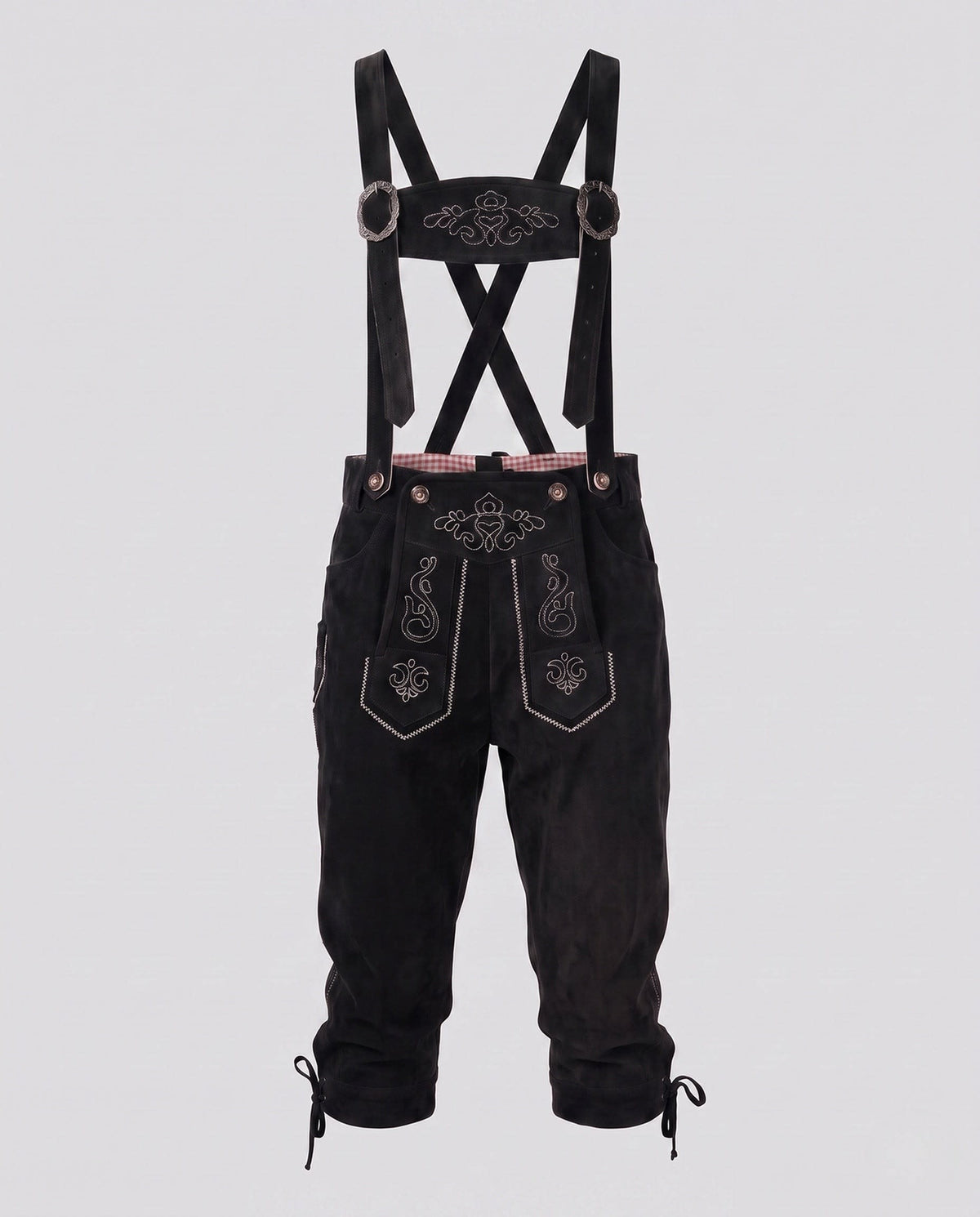 Women's Embroidered Lederhosen Trousers with Braces | Magdalen_6
