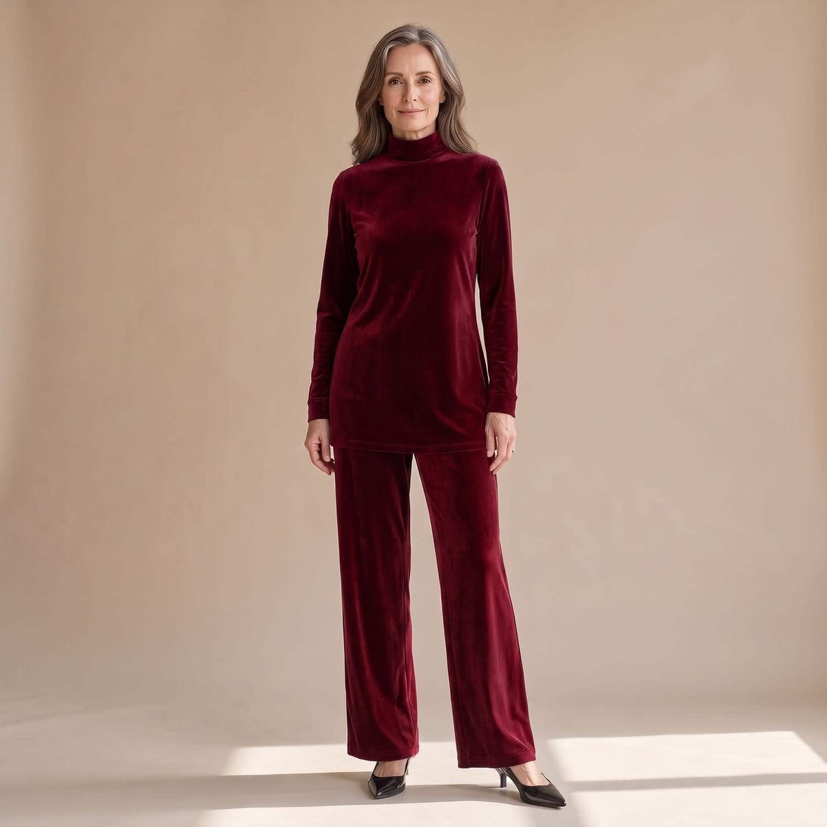 Women's Velvet Two Piece Set | Veronica_5