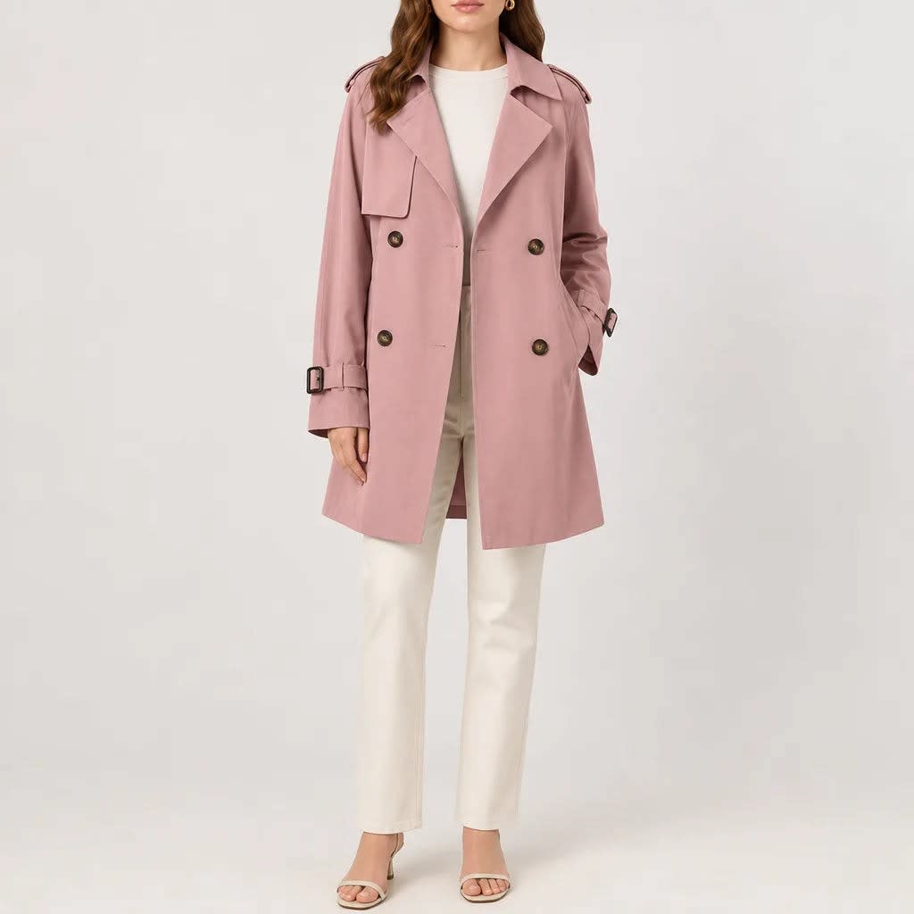 Women's Relaxed Fit Double Breasted Trench Coat | Amara_2