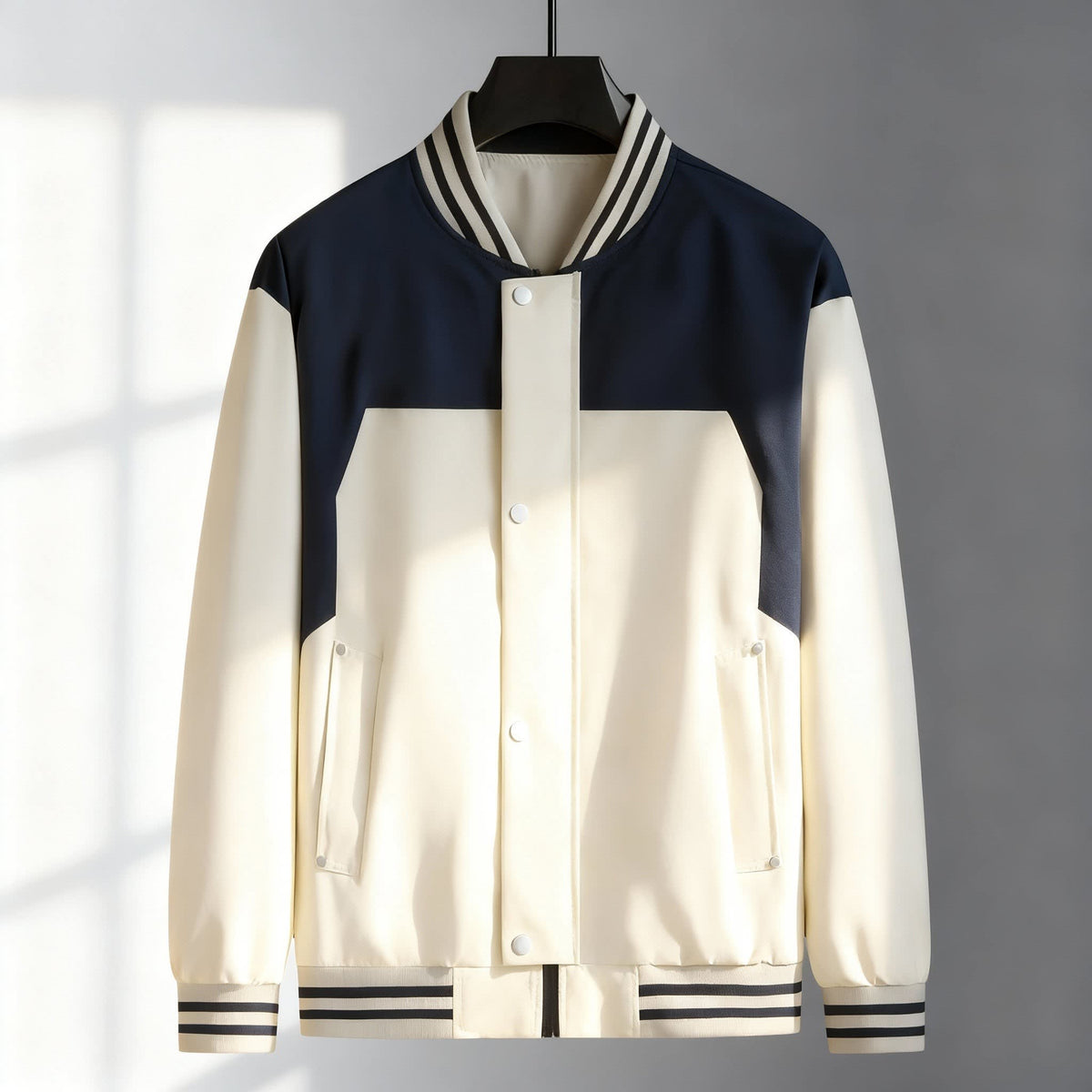 Men's Color Block Varsity Jacket | Brett_4