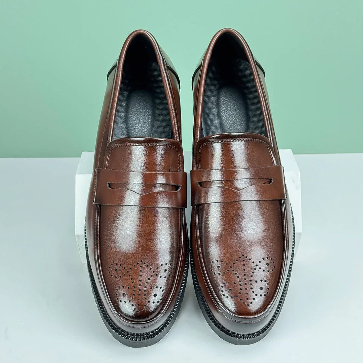Men's Leather Penny Loafers | Irvine_5