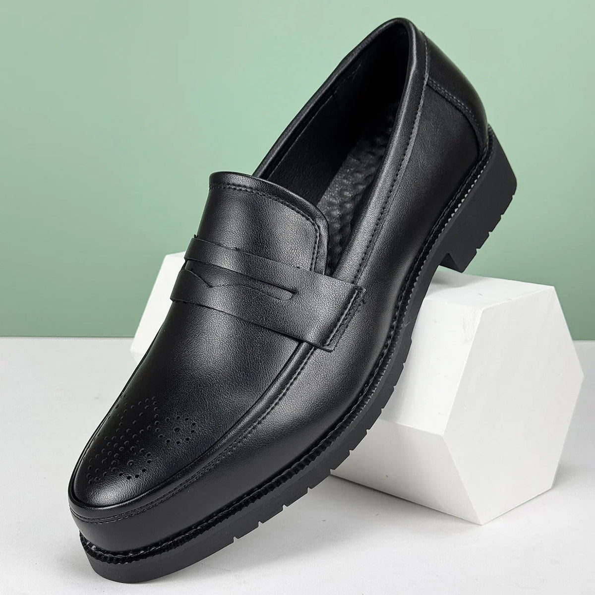 Men's Leather Penny Loafers | Irvine_6