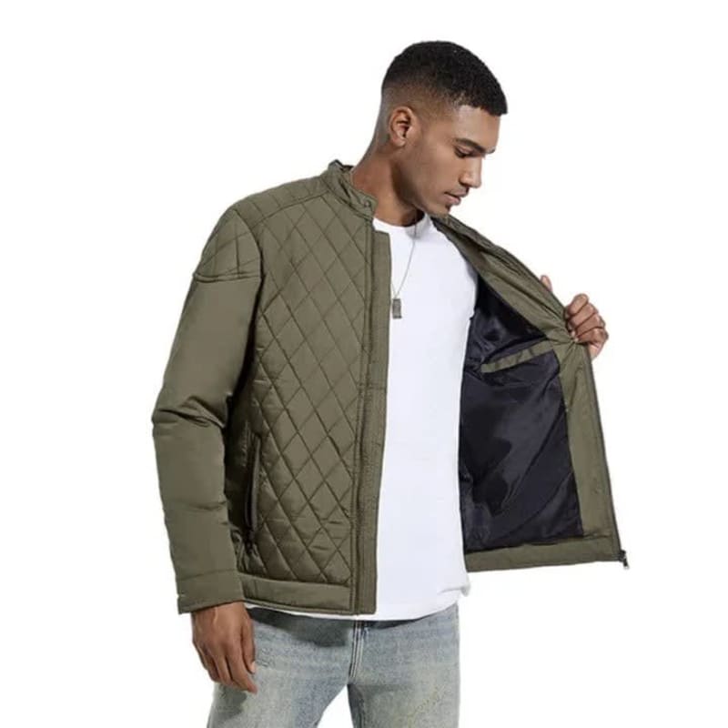 Men's Slim Fit Quilted Bomber Jacket | Orson_1