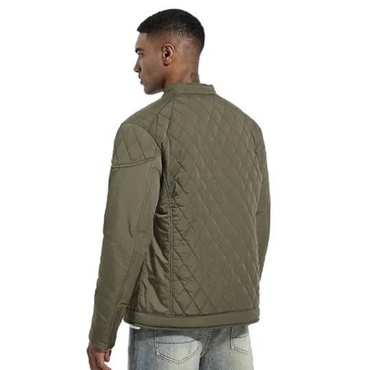 Men's Slim Fit Quilted Bomber Jacket | Orson_4