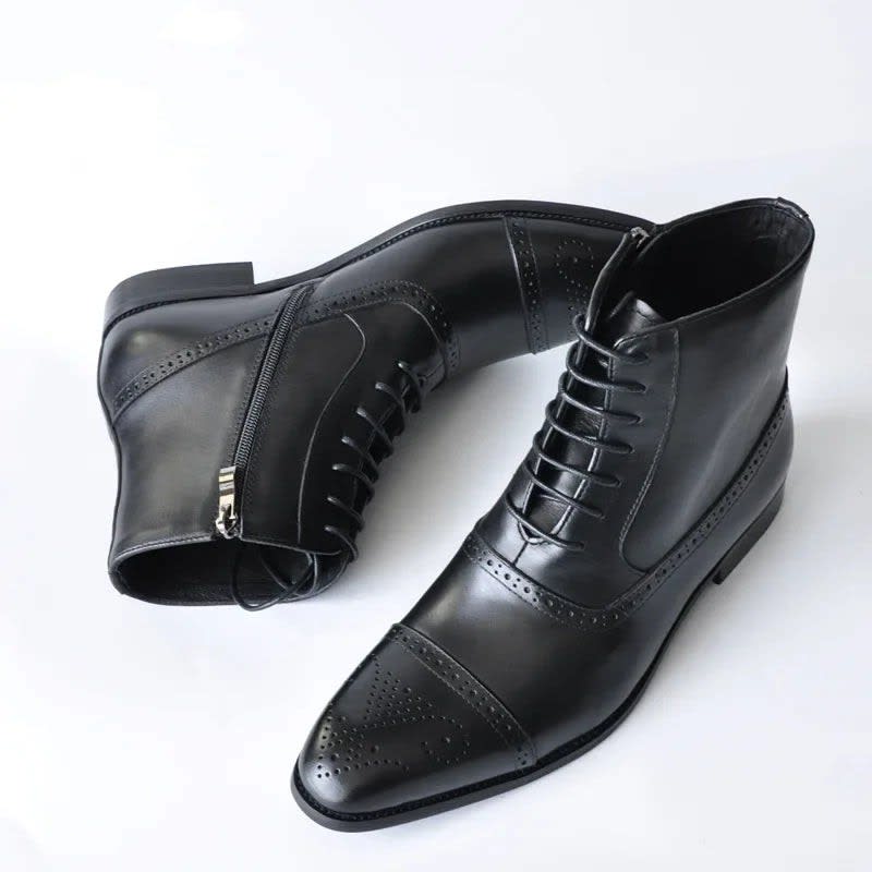 Men's Leather Brogue Ankle Boots | Idwal_2