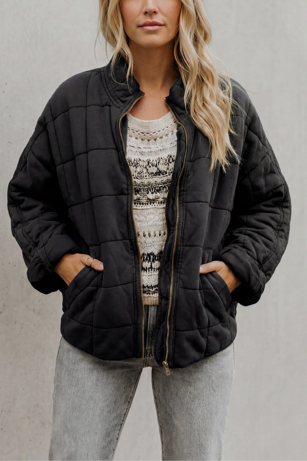 Women's Oversized Quilted Jacket | Beth_11