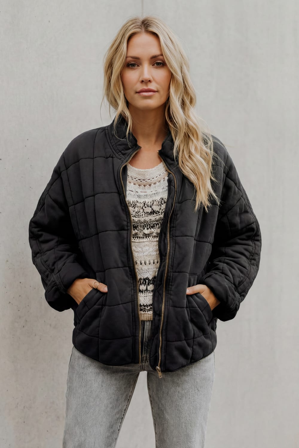 Women's Oversized Quilted Jacket | Beth_12