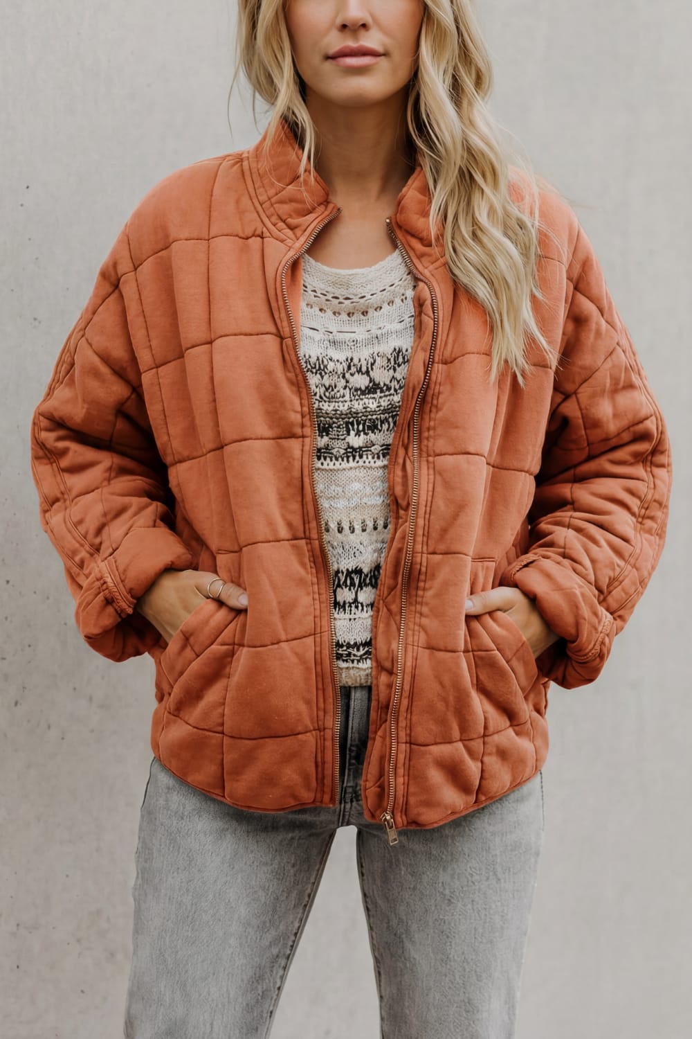 Women's Oversized Quilted Jacket | Beth_19